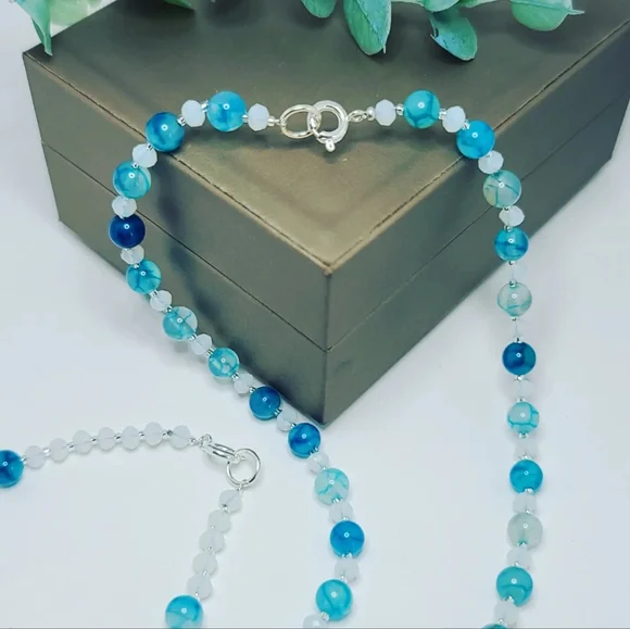 Blue Agate set - Picture 3 of 5